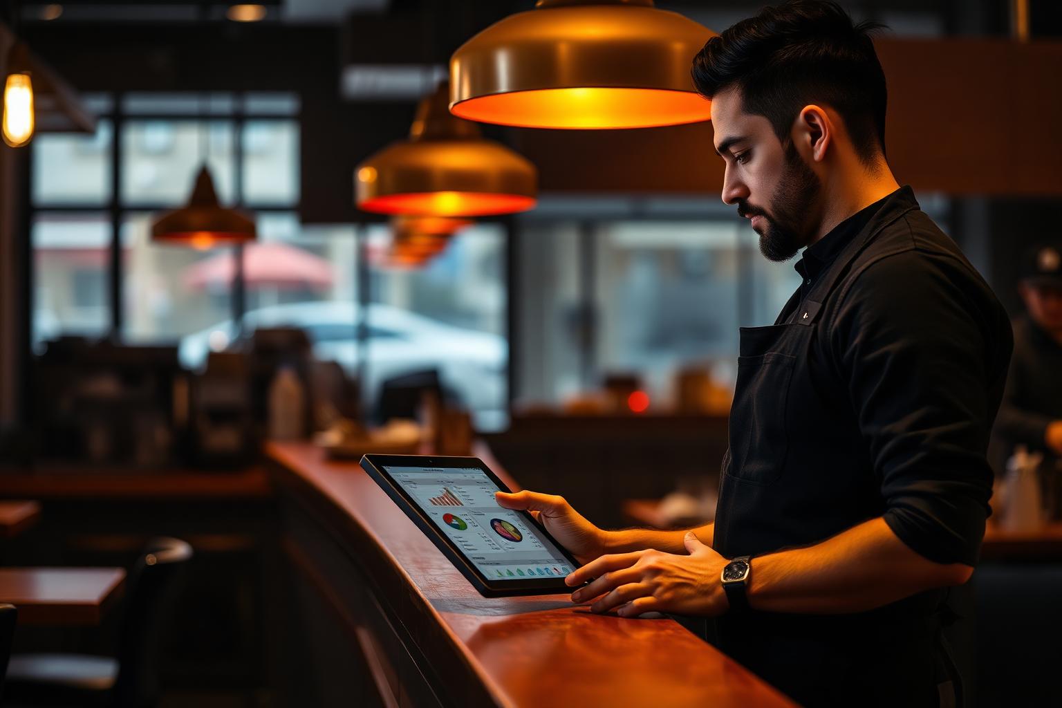 Restaurant staff member viewing incoming phone orders on the VIO ordering dashboard
